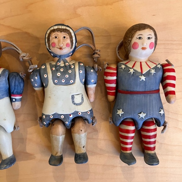 Set of 5 Vintage Ceramic Holiday Ornaments - Picture 5 of 8